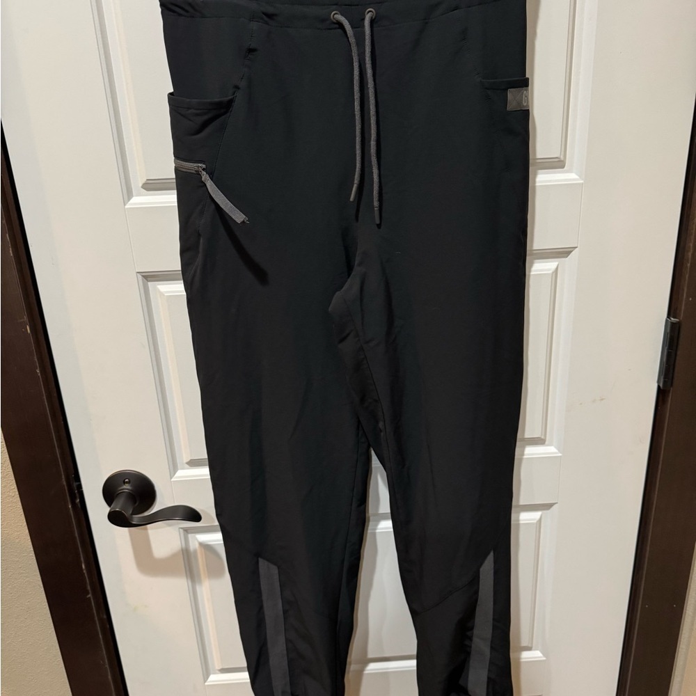 Gymshark Pants Mens Adult Small Black Athletic Windbreaker Logo Joggers